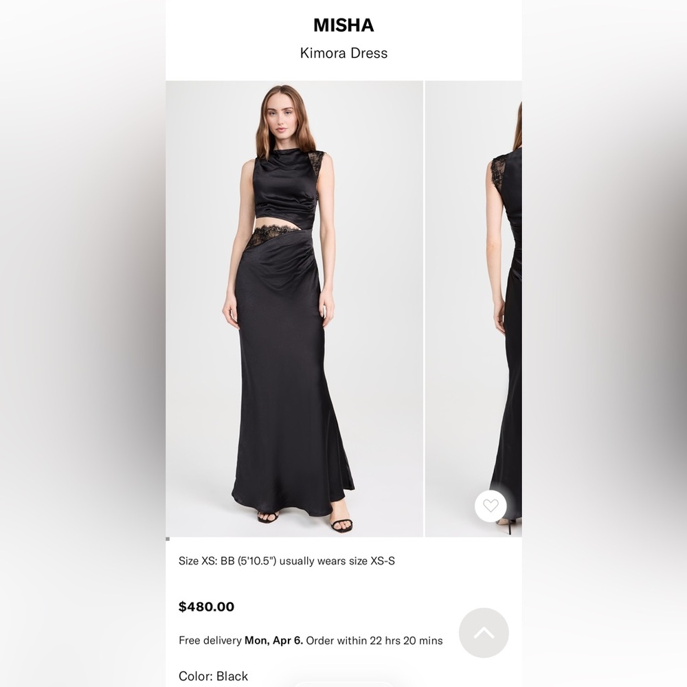NWT • MISHA Kimora Dress - black - Picture 8 of 13